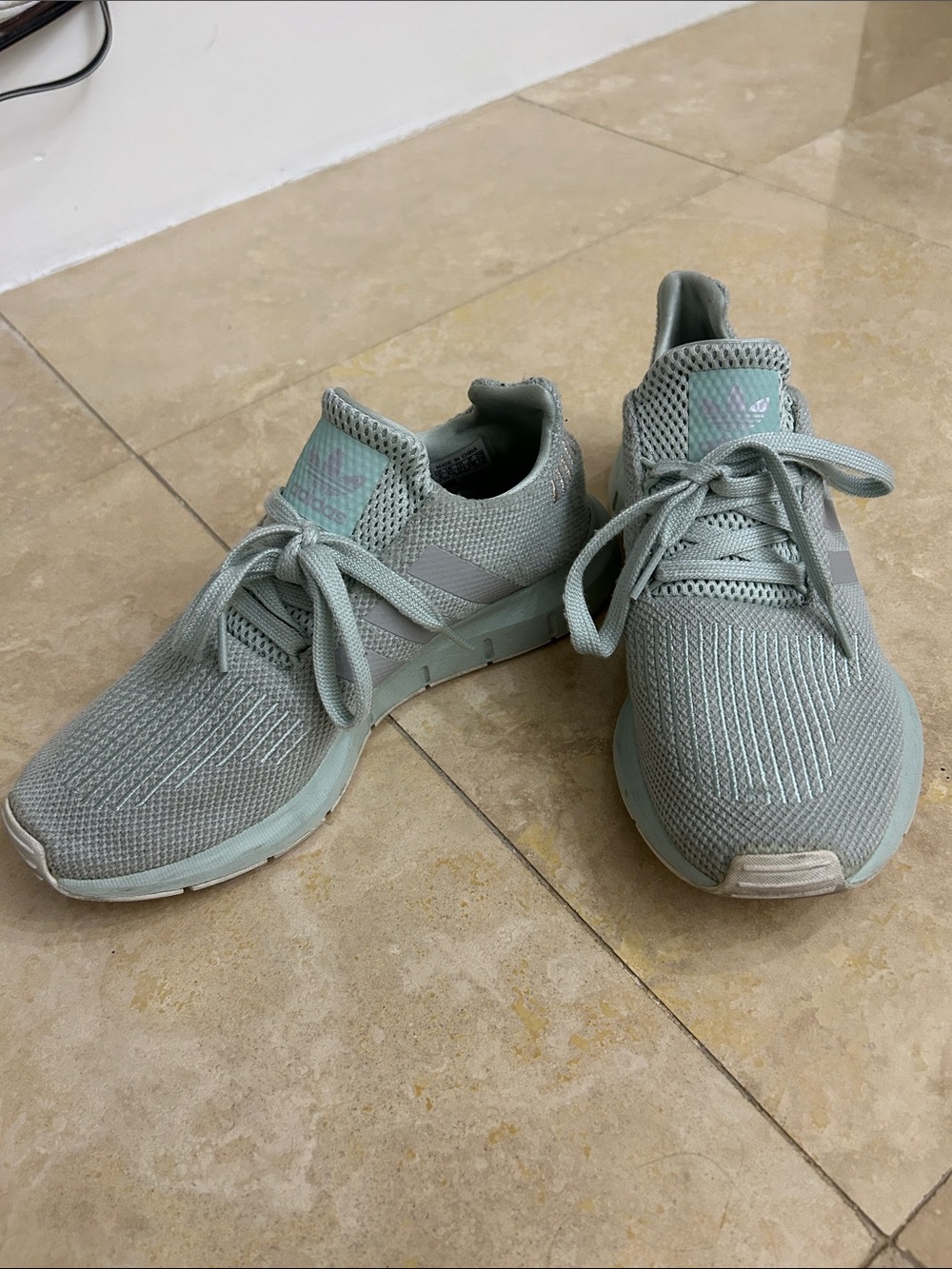 Adidas Women’s Lightweight Knit Running Sneakers - Sage Green